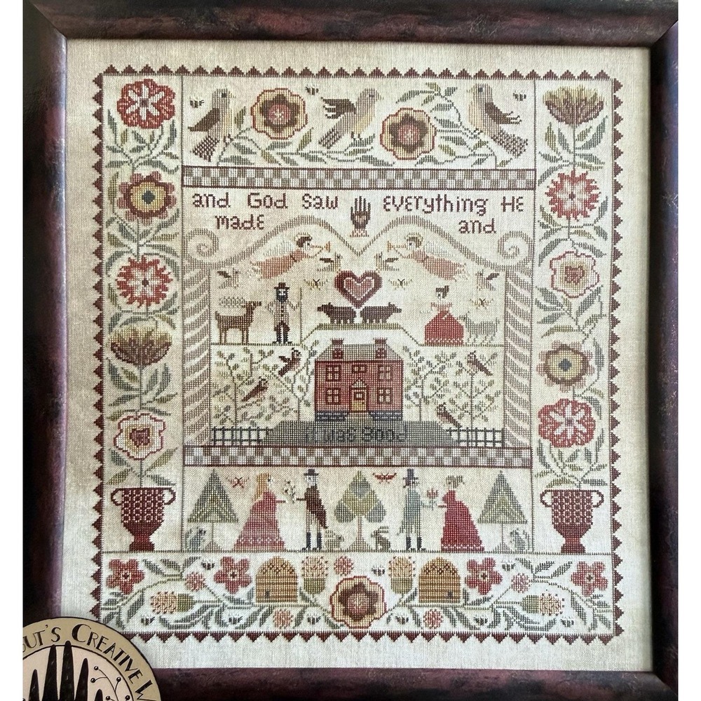And God Saw Cross Stitch Booklet By Teresa Kogut w Corresponding Threads